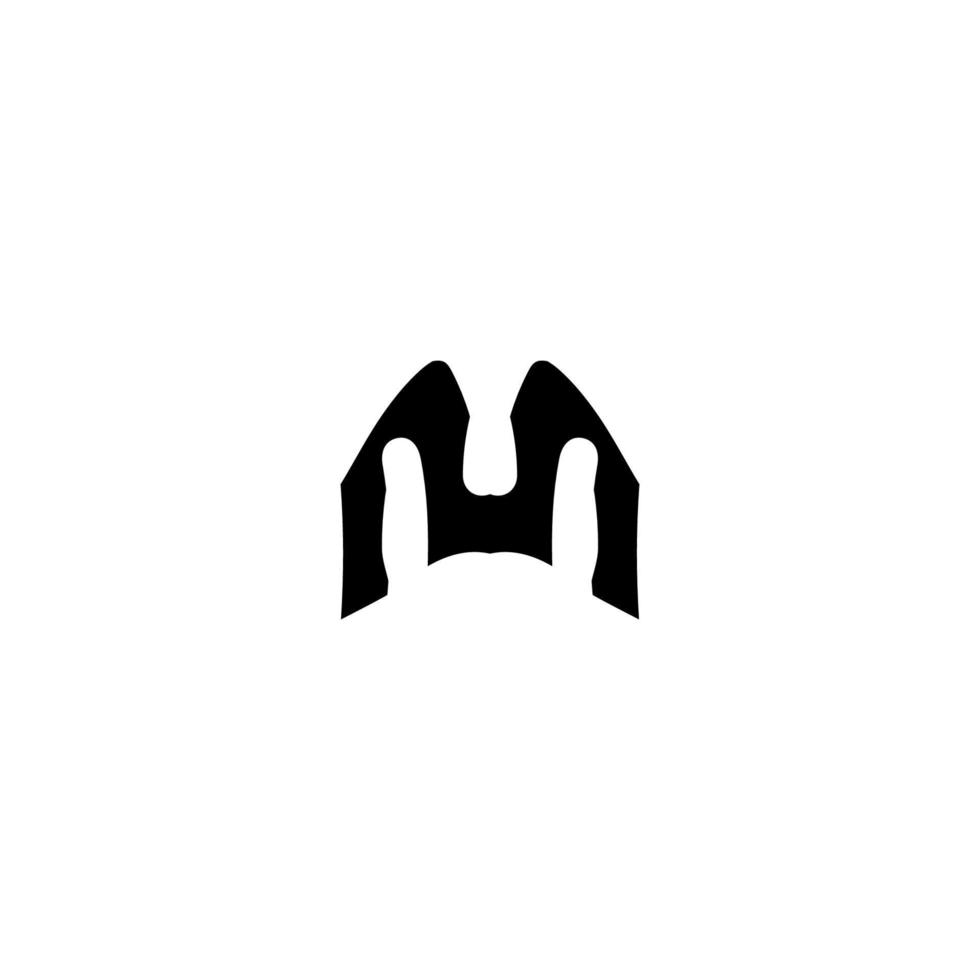 M icon. Simple style M company poster background symbol. M brand logo design element. M t-shirt printing. vector for sticker.