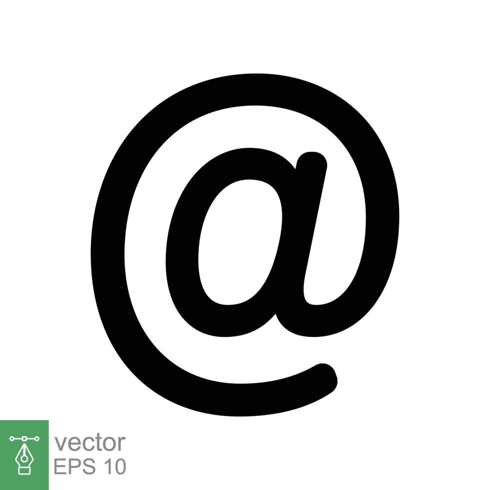 en el icono de signo de correo electrónico. correo electrónico. concepto de símbolo de dirección de correo electrónico con diferentes estilos de grosor de línea. colección de diseño de ilustración vectorial aislado sobre fondo blanco. eps 10. vector