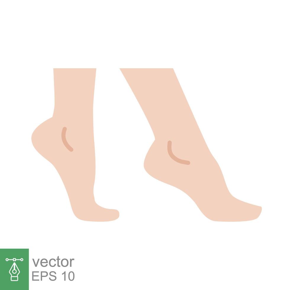 Foot, ankle coloured icon. Flat style can be used for web, mobile, ui. Pain, hip, ortho, anatomy, body, care concept. Vector logo illustration isolated on white background. EPS 10.