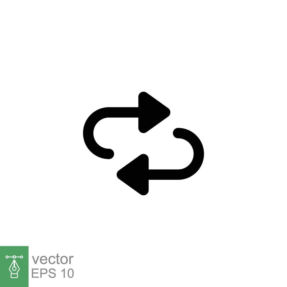 Exchange trade icon. Simple solid style. Return or swap swap cycle. Silhouette glyph symbol. Vector illustration design isolated on white background. EPS 10. 19011280 Vector Art at Vecteezy