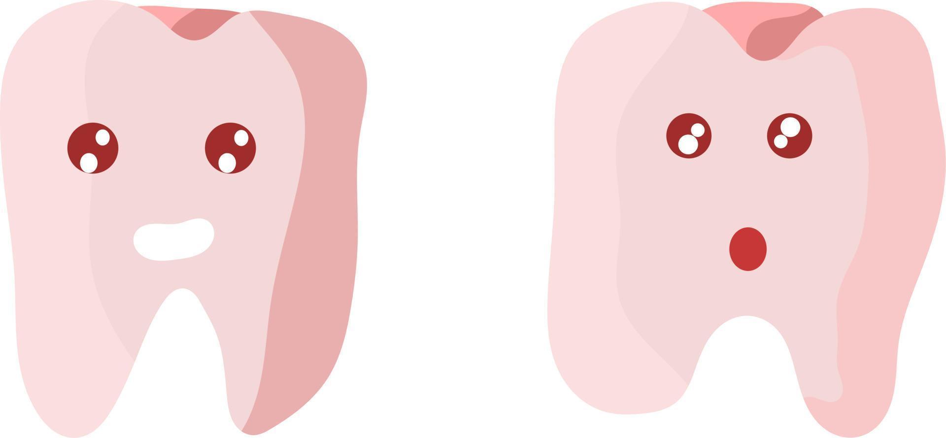 garabatos de dientes. ilustración de dientes extracción dental. cepillar los dientes. sacar dientes. cavidad. lindos dientes vector