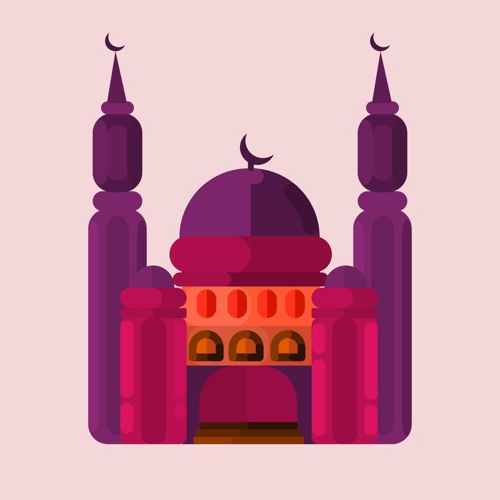 mezquita. lugar de culto musulmán. icono de la mezquita vector