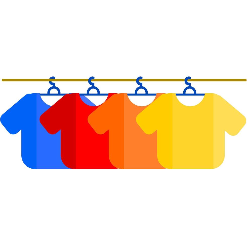 clothesline. clothes in the cupboard. laundry vector