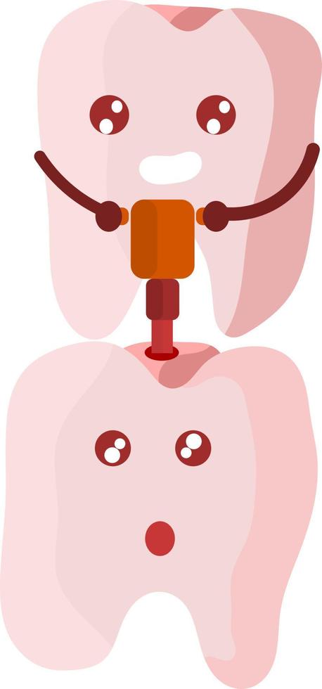 garabatos de dientes. ilustración de dientes extracción dental. cepillar los dientes. sacar dientes. cavidad. lindos dientes vector