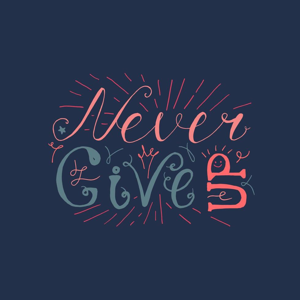 Motivation and Dream Lettering Concept vector