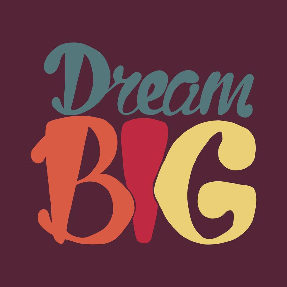 Motivation and Dream Lettering Concept vector
