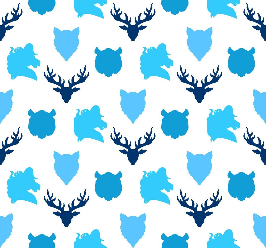 Wildlife seamless pattern vector