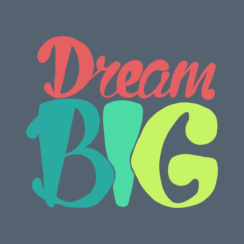 Motivation and Dream Lettering Concept vector