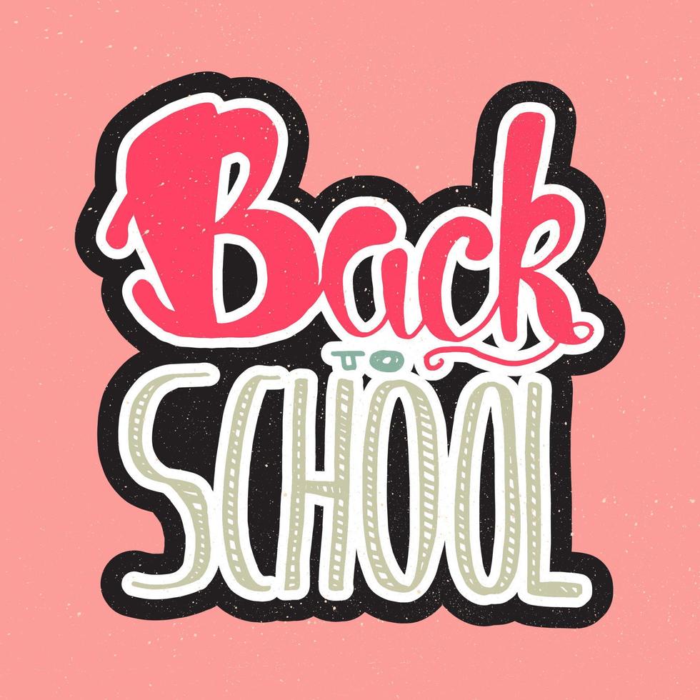 Back To School Lettering vector