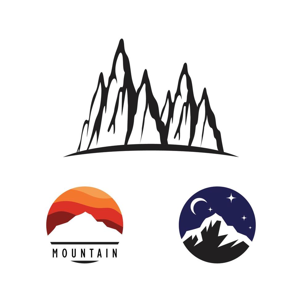 Mountain illustration logo vector and symbol design