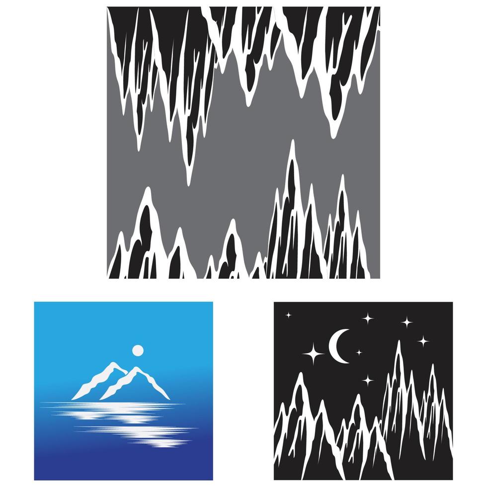 Mountain illustration logo vector and symbol design