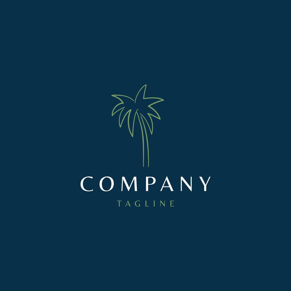 plantilla de vector de diseño de logotipo de palmera