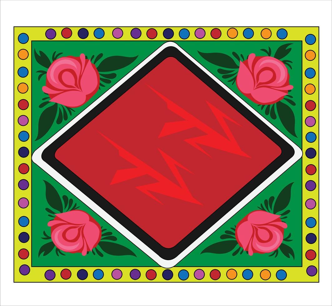 Indian Truck art. Pakistani and Indian truck art vector illustration