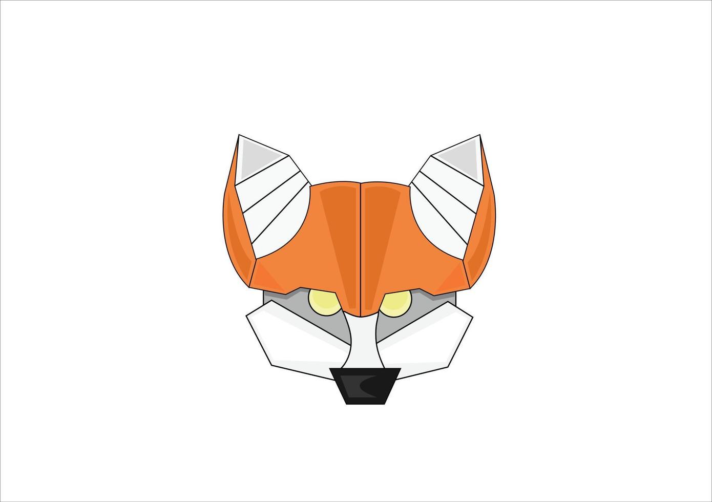 ilustración de vector de icono de zorro sobre fondo blanco
