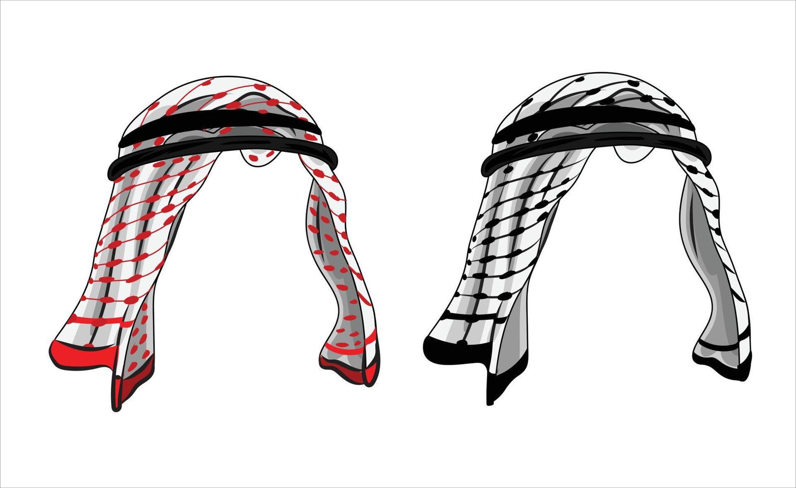 Arab head scarf for NFT character. accessories, traits, and assets. NFTcollection. vector