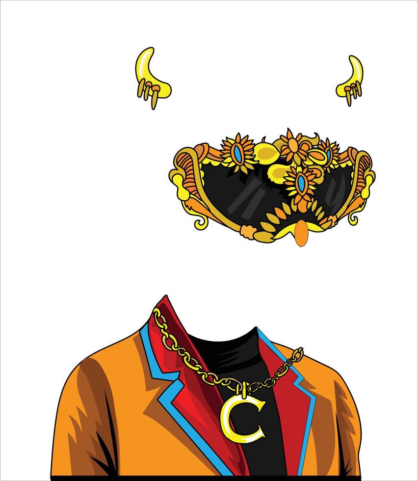 Outfit, accessories, traits, and assets. for your nft vector