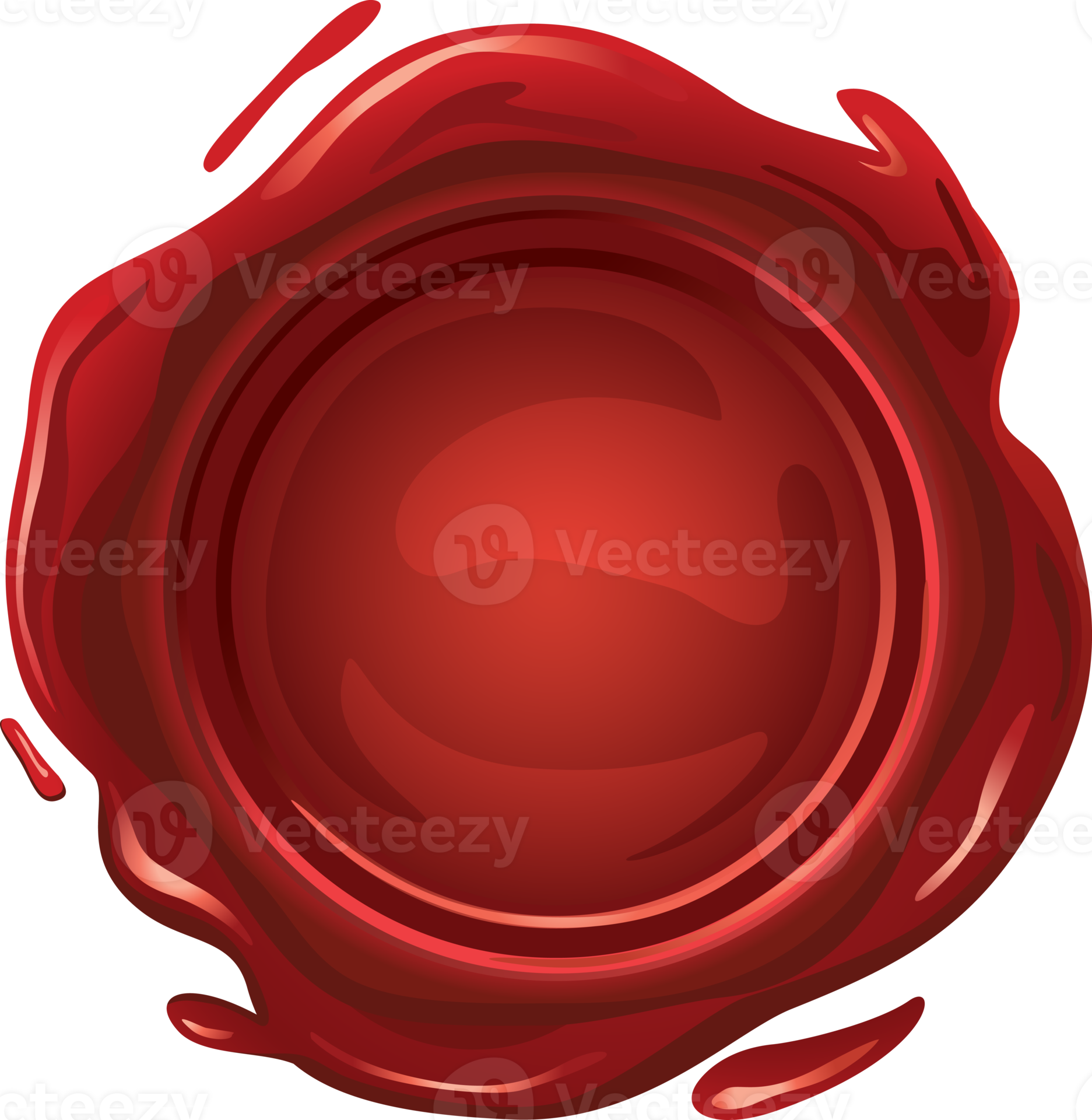 red wax seal symbol 19012040 PNG