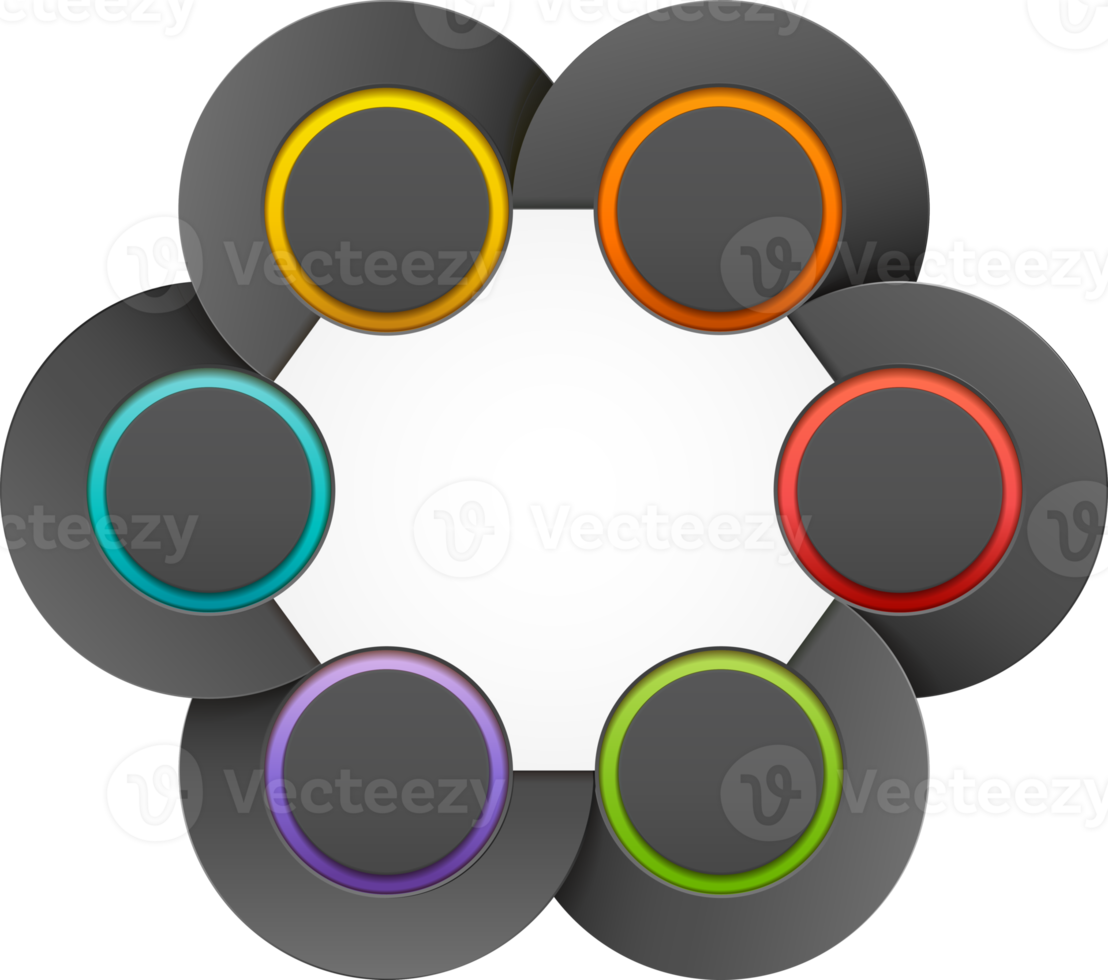 Infografik-Vorlage für abstrakte Kreise png