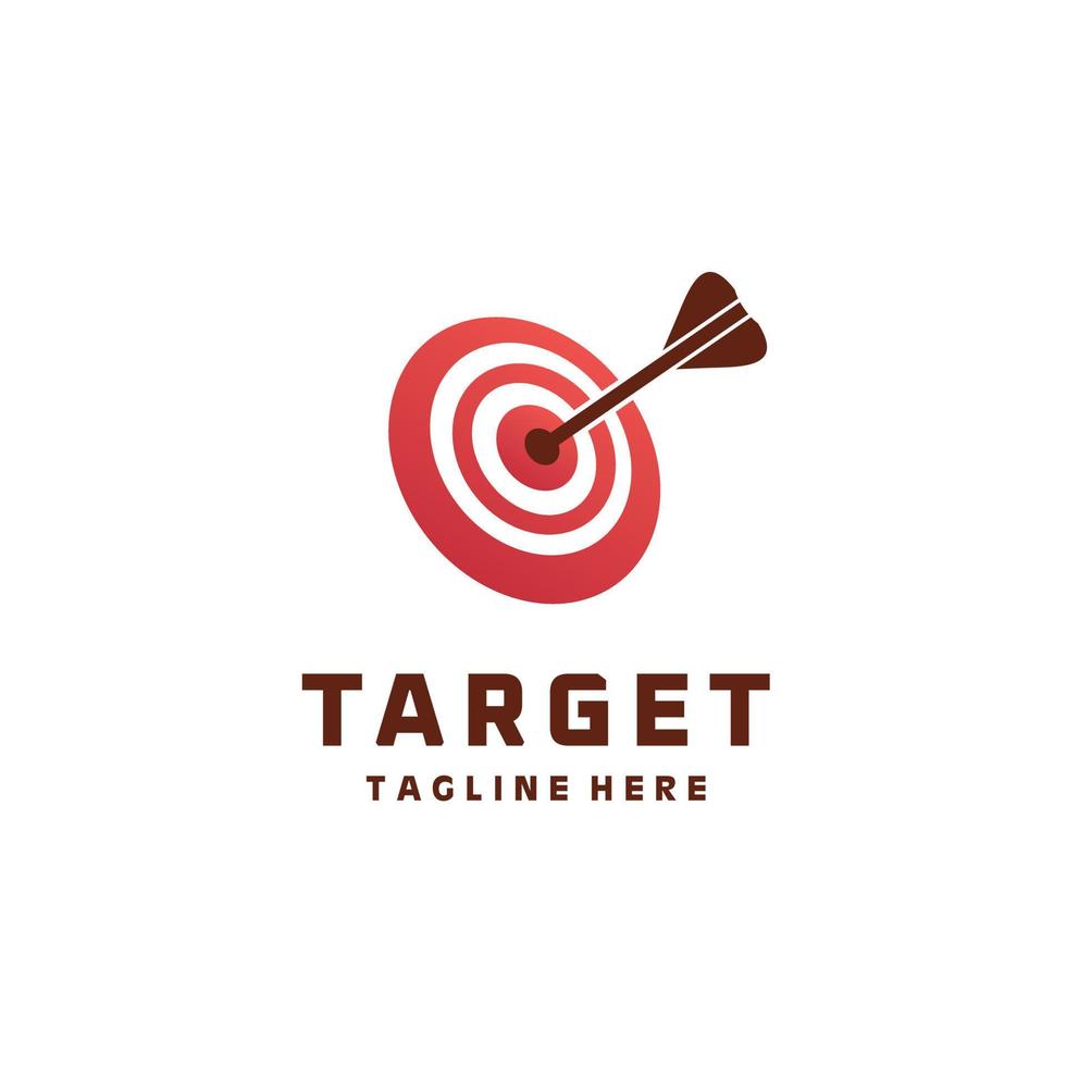 Target circle with arrow icon isolated on white background logo design vector