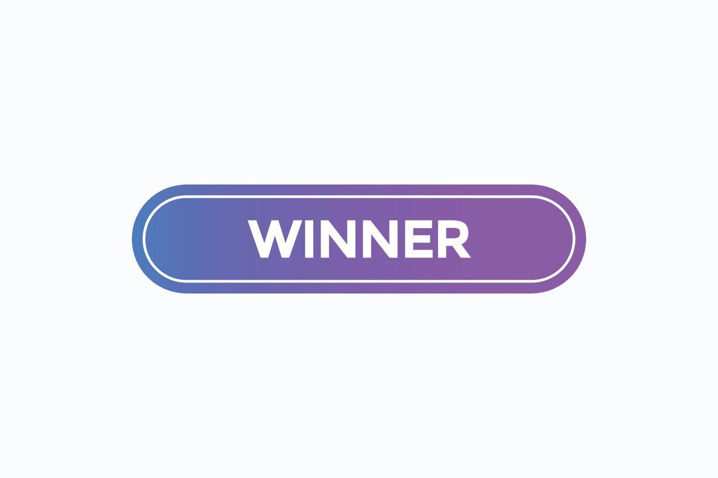 winner button vectors.sign label speech bubble winner vector