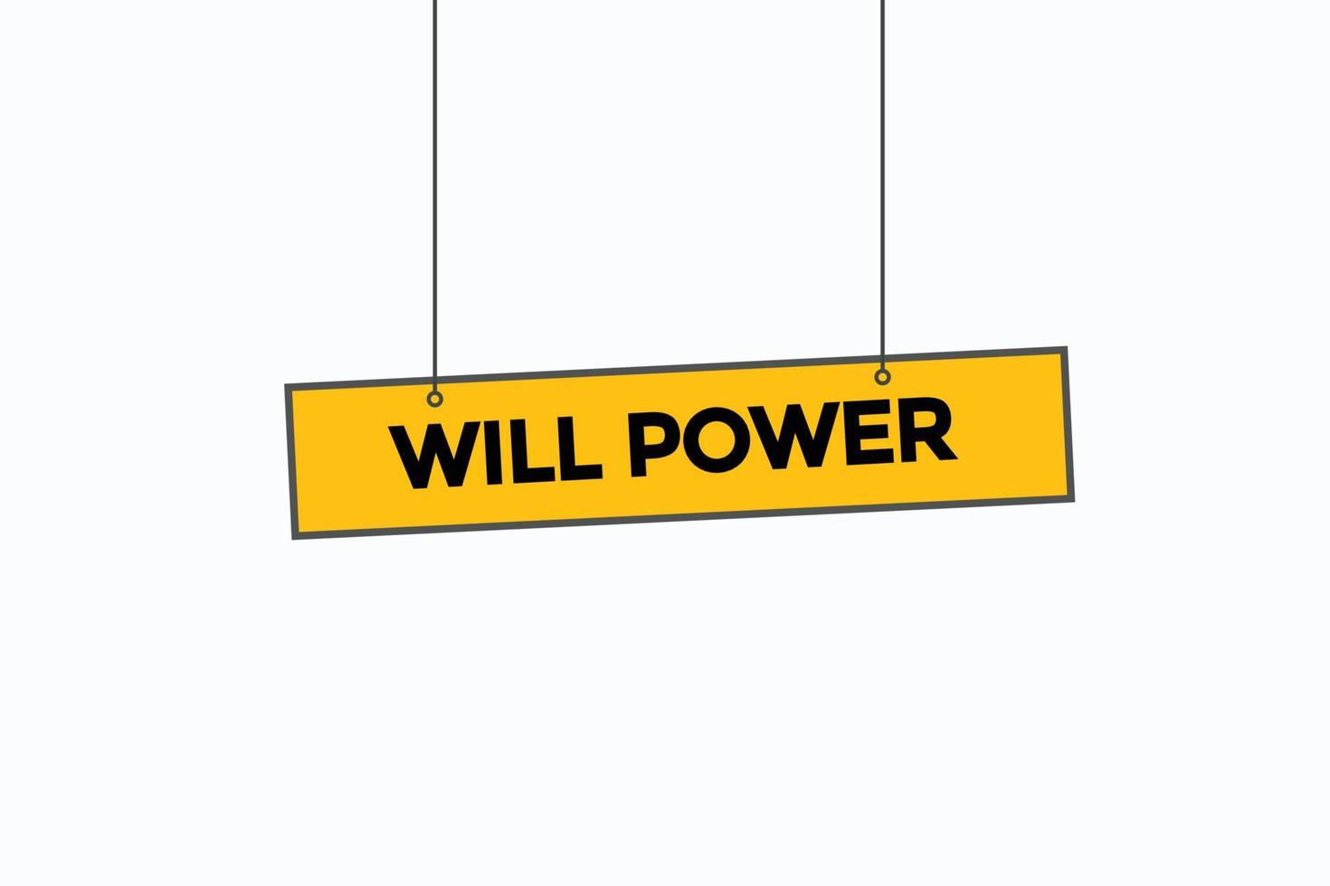 will power button vectors.sign label speech bubble will power vector