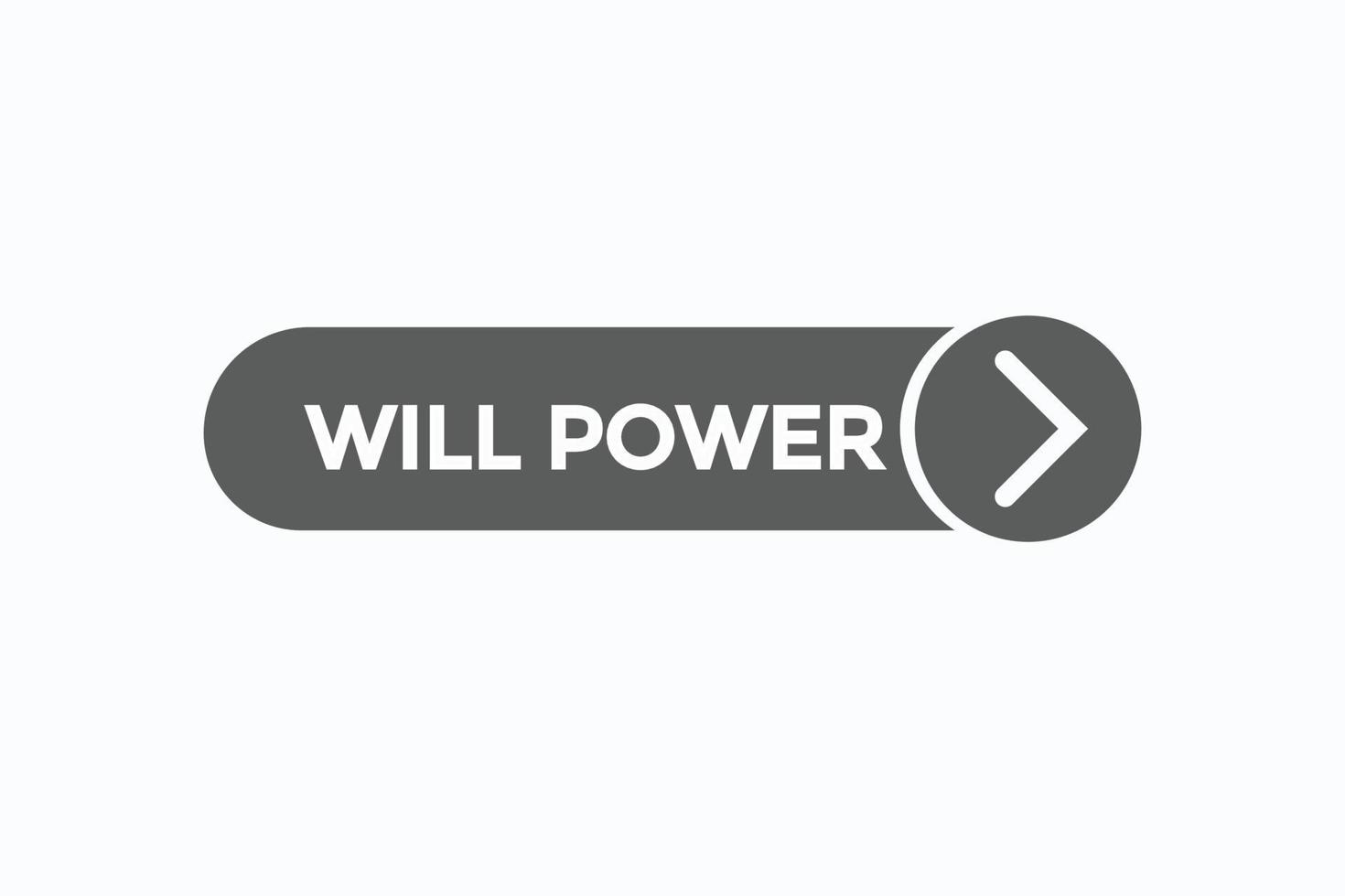 will power button vectors.sign label speech bubble will power vector