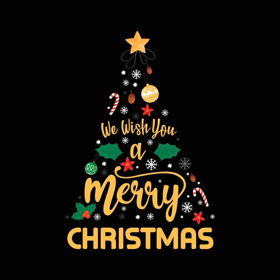 Christmas typography design vector