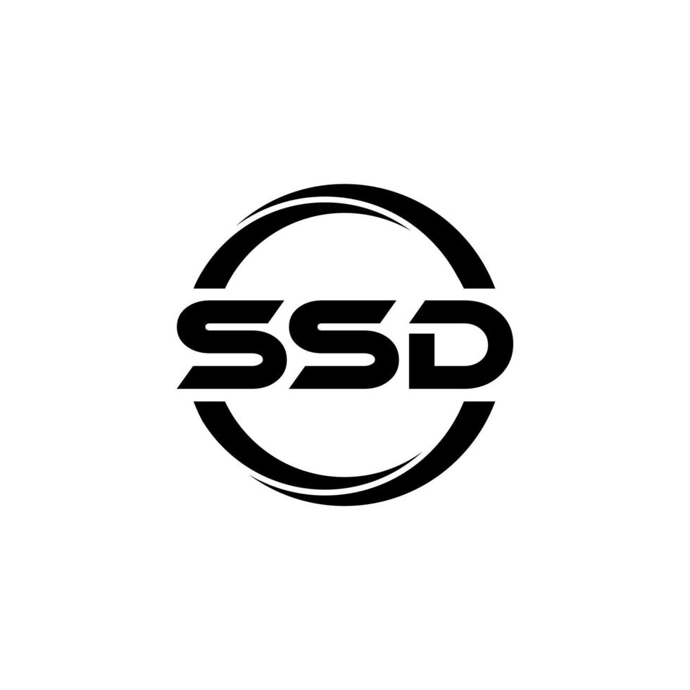 diseño del logotipo de la letra ssd en la ilustración. logotipo vectorial, diseños de caligrafía para logotipo, afiche, invitación, etc. vector