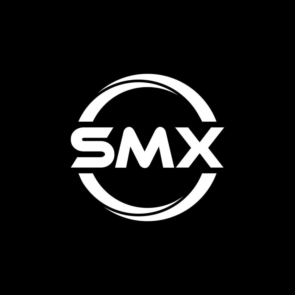 diseño del logotipo de la letra smx en la ilustración. logotipo vectorial, diseños de caligrafía para logotipo, afiche, invitación, etc. vector