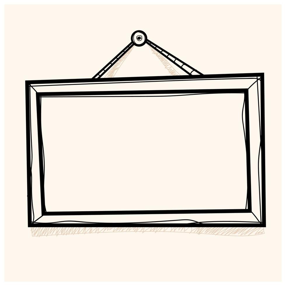 empty board sketch white background vector