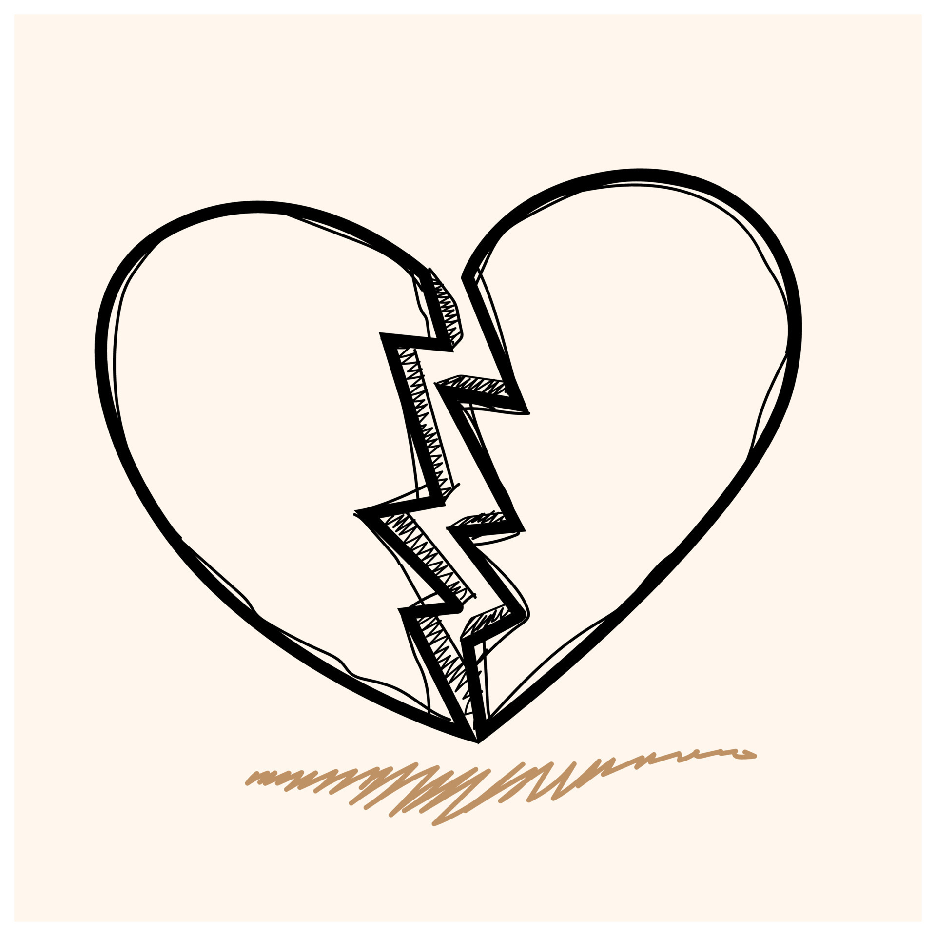 Broken Heart sketch by Gerrel Saunders on Dribbble