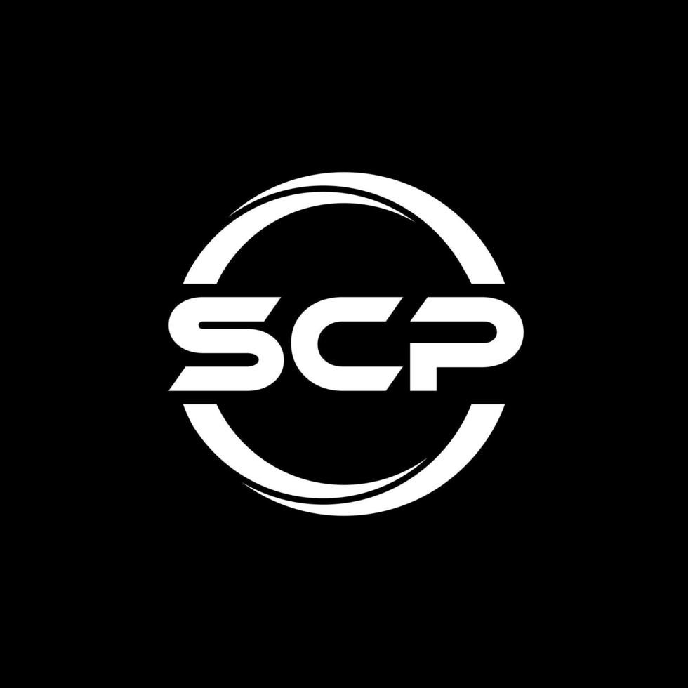 diseño del logotipo de la letra scp en la ilustración. logotipo vectorial, diseños de caligrafía para logotipo, afiche, invitación, etc. vector