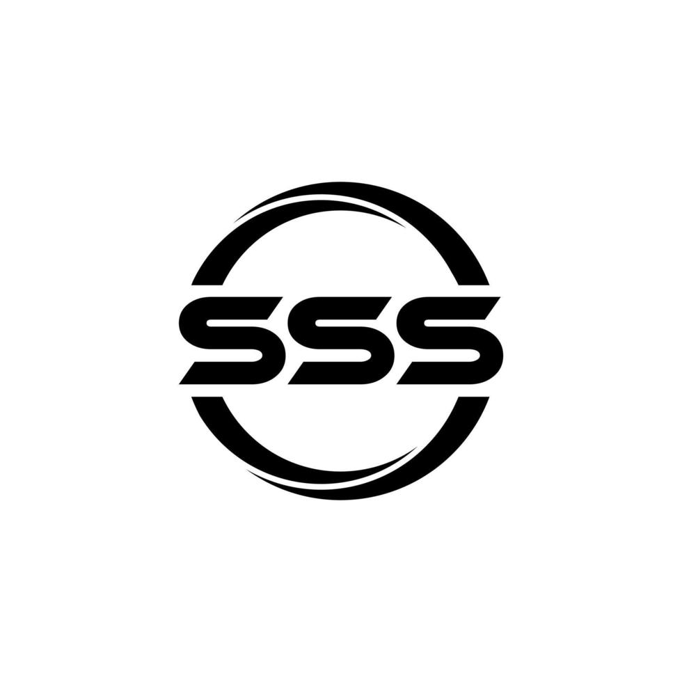SSS letter logo design in illustration. Vector logo, calligraphy designs for logo, Poster, Invitation, etc.
