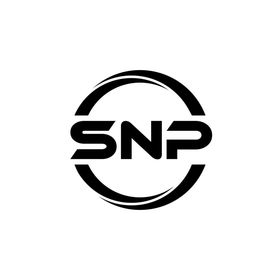 diseño del logotipo de la letra snp en la ilustración. logotipo vectorial, diseños de caligrafía para logotipo, afiche, invitación, etc. vector