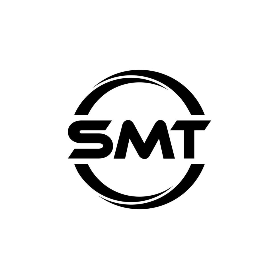 diseño de logotipo de letra smt en ilustración. logotipo vectorial, diseños de caligrafía para logotipo, afiche, invitación, etc. vector