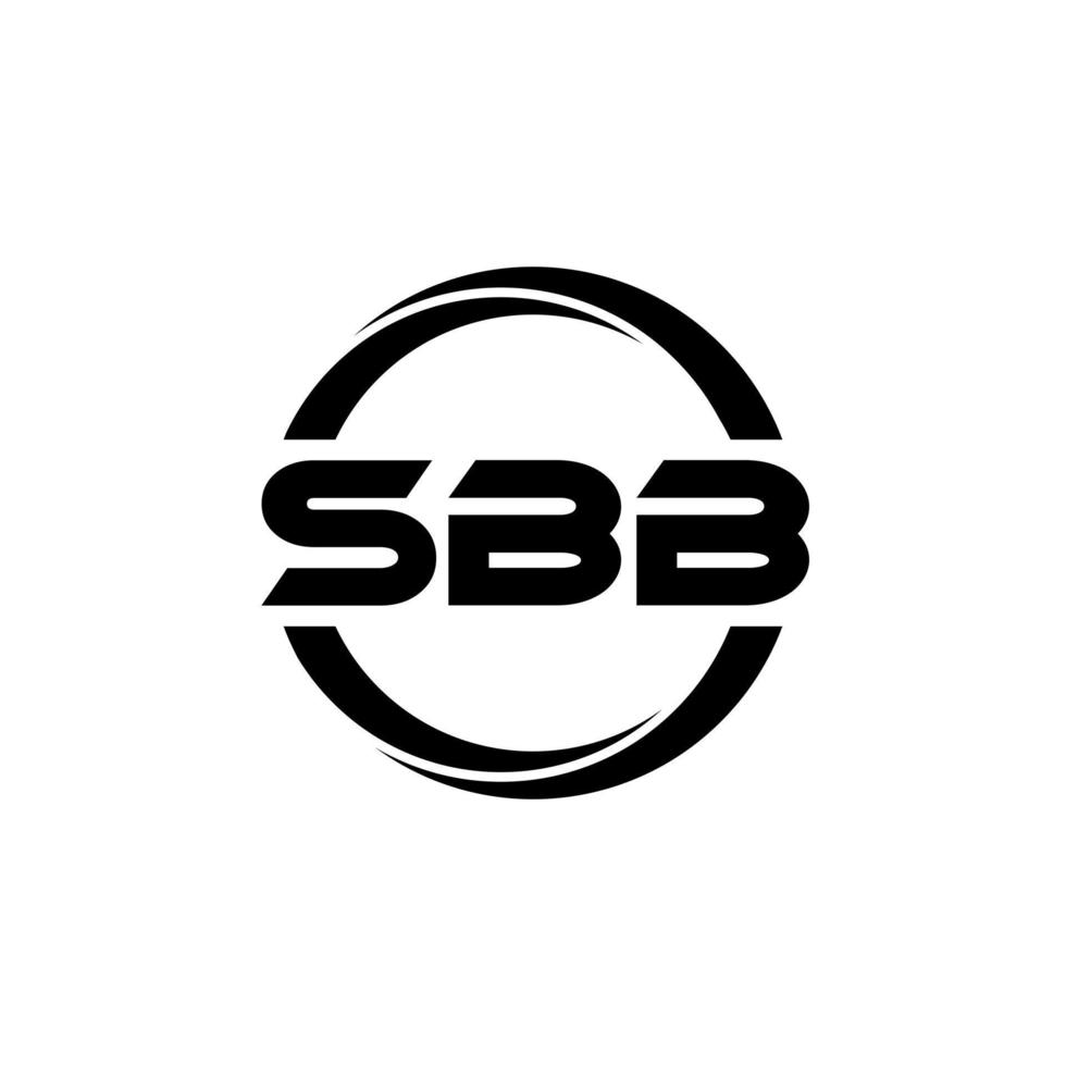 diseño del logotipo de la letra sbb en la ilustración. logotipo vectorial, diseños de caligrafía para logotipo, afiche, invitación, etc. vector