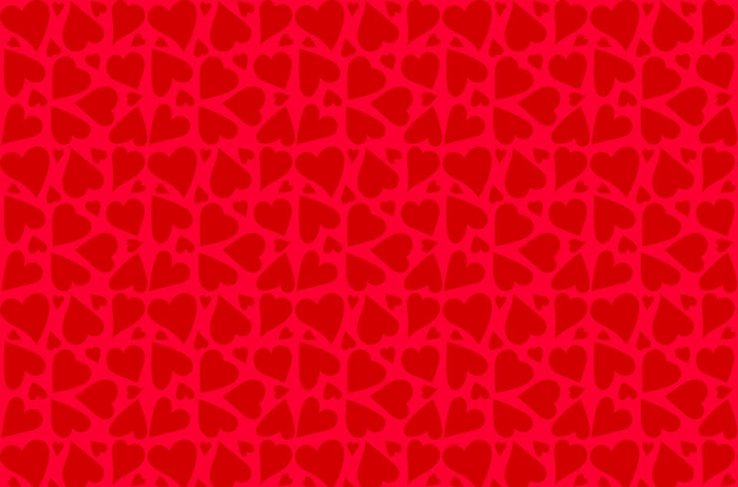 Red hearts. Pattern for Valentine's Day and romance vector