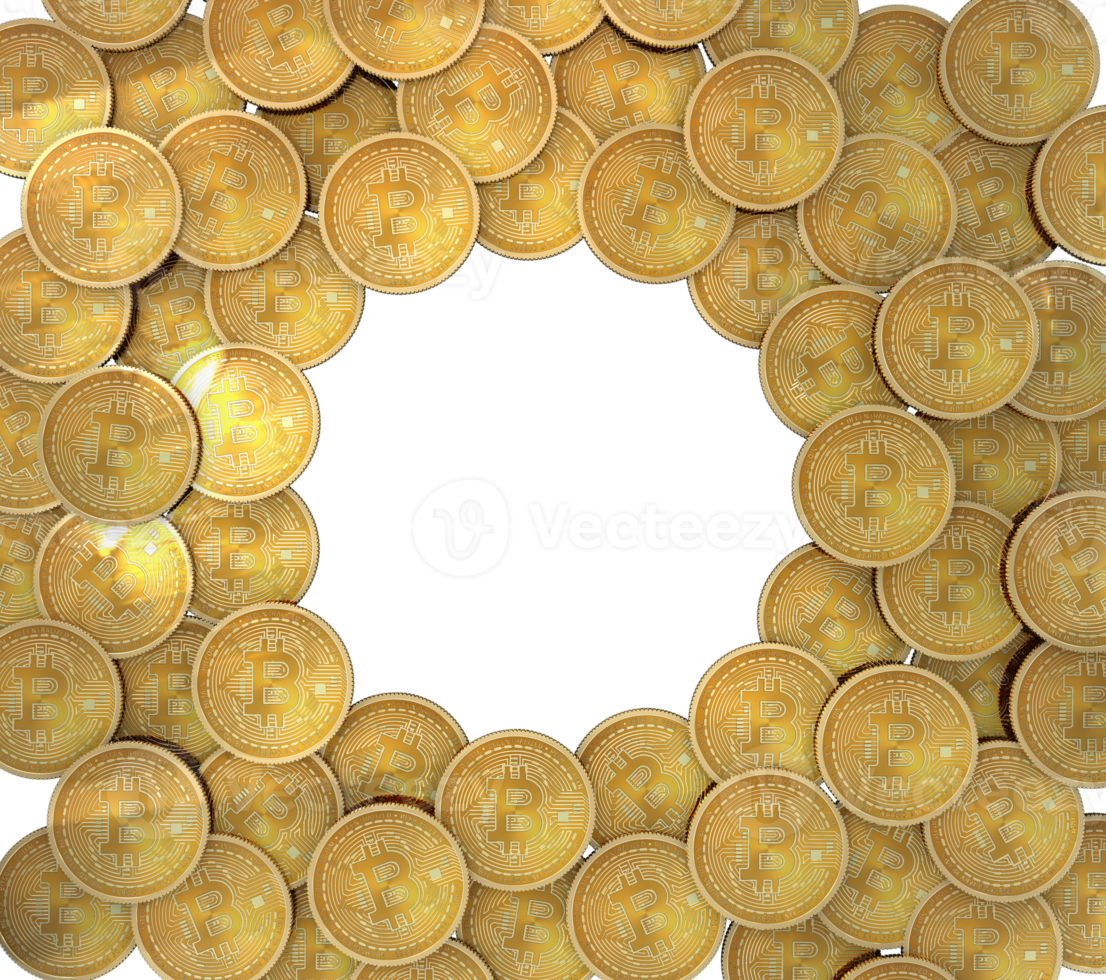 3D Bitcoins group png