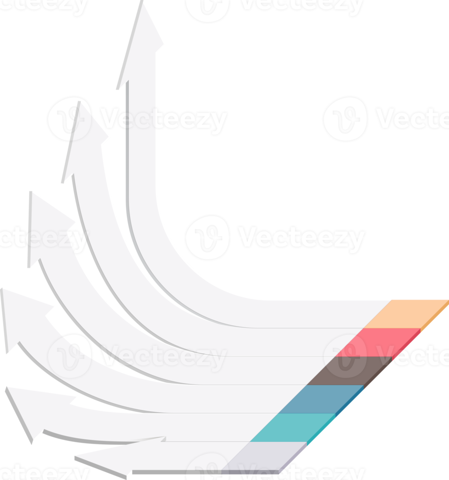 modèle de diagramme de flèche infographique png