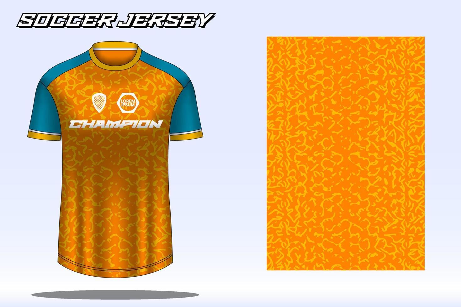 Soccer jersey sport t-shirt design mockup for football club vector