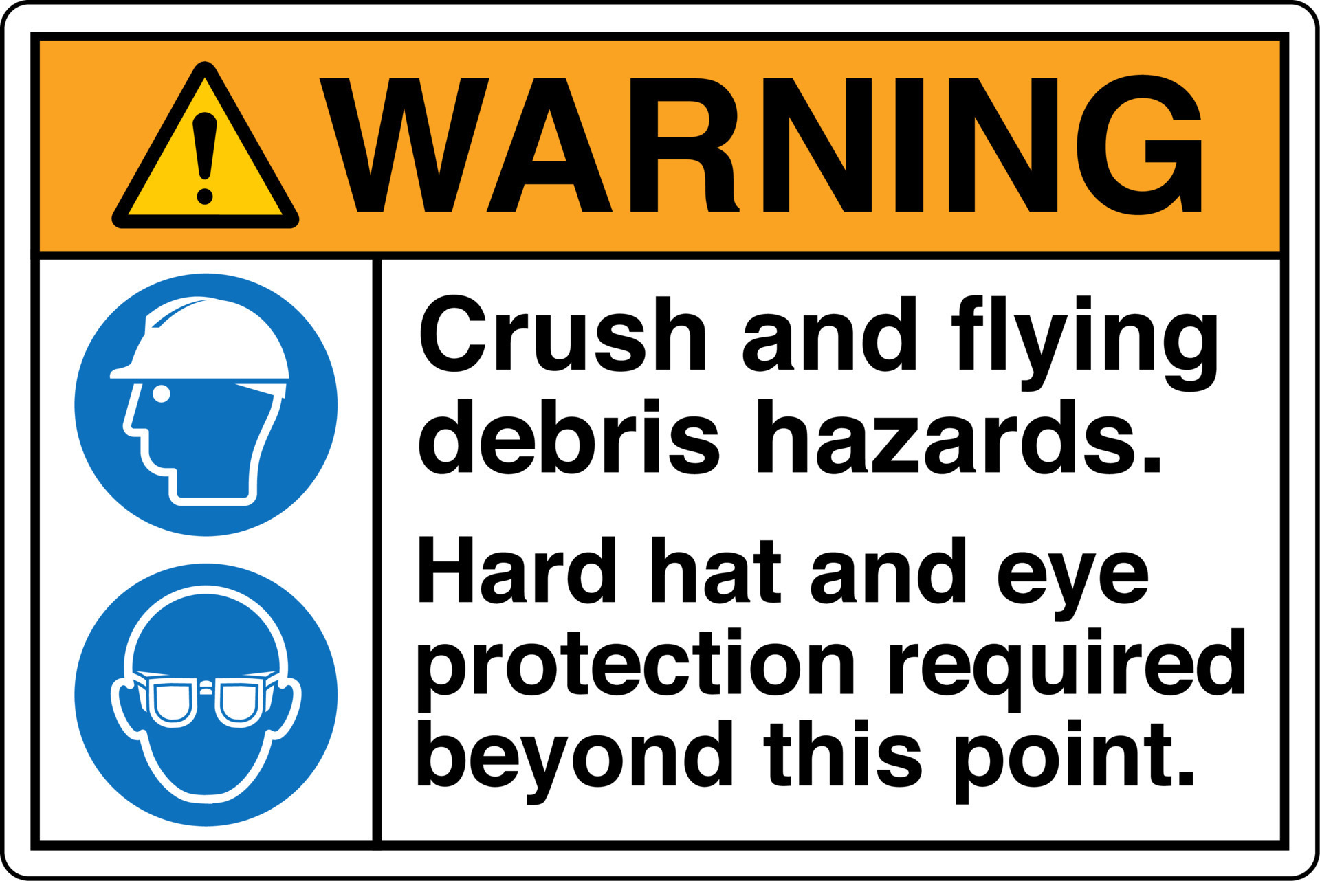 Safety Sign Marking Label Symbol Pictogram Standards Warning Crush and