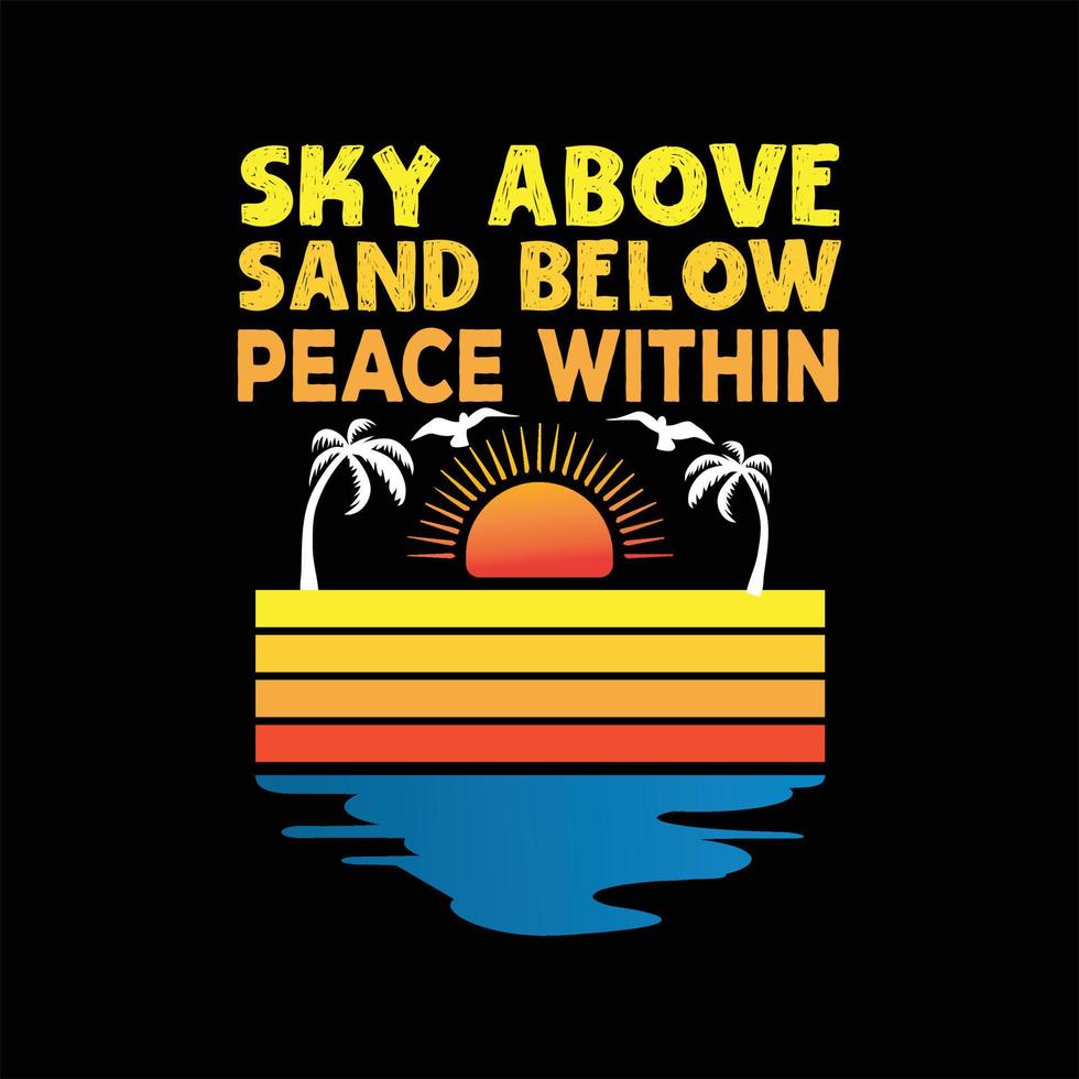 diseño de camiseta de playa vector