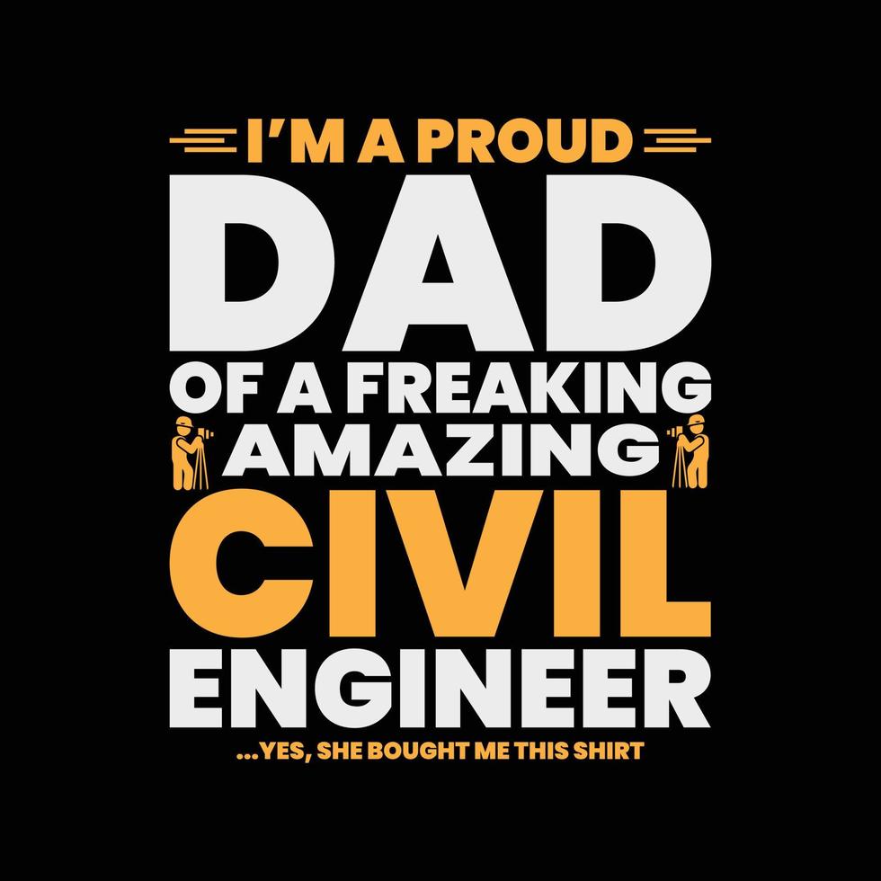 Civil Engineer T-shirt Design vector