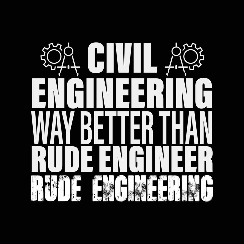 Civil Engineer T-shirt Design vector