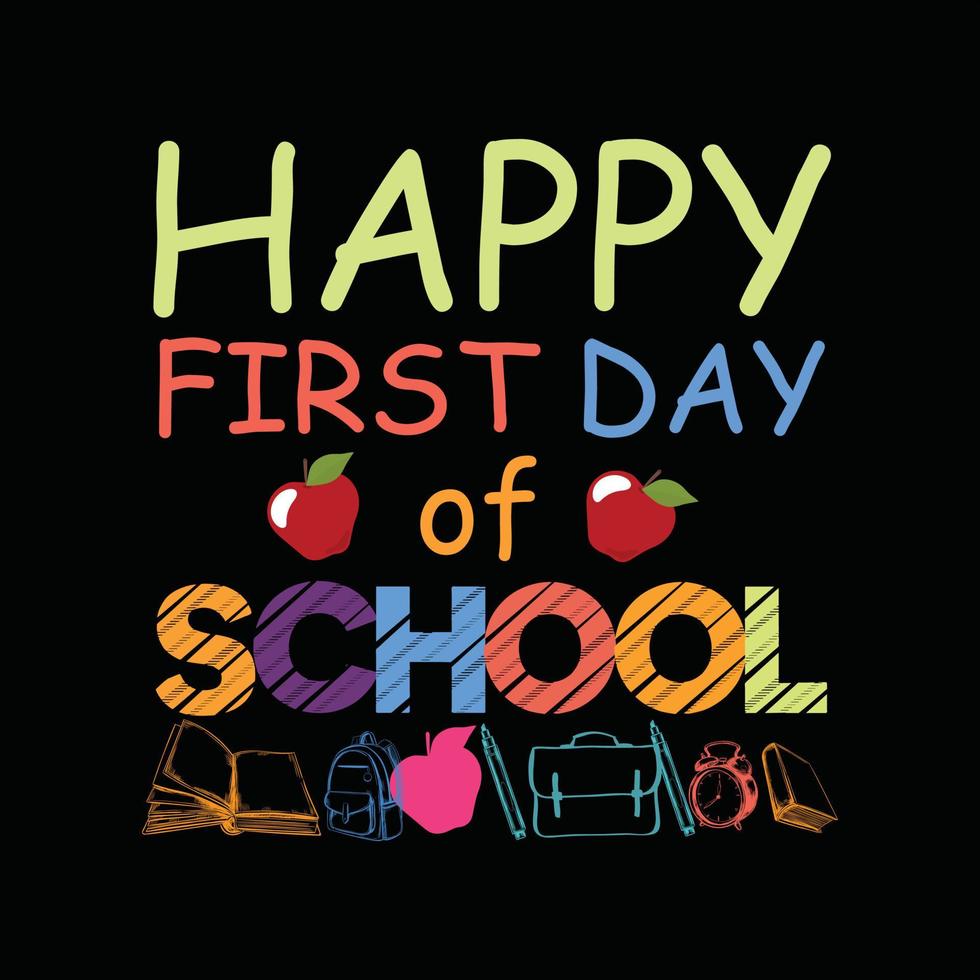 Back To School T-shirt Design vector