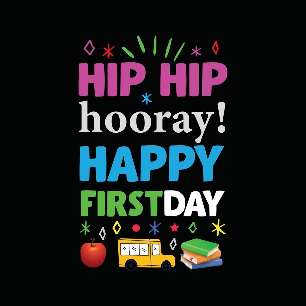 Back To School T-shirt Design vector
