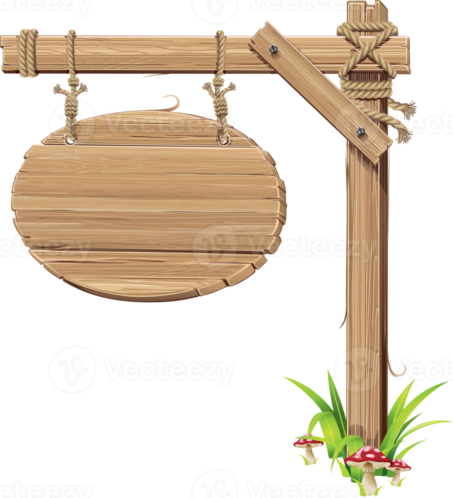 wood banner sign png