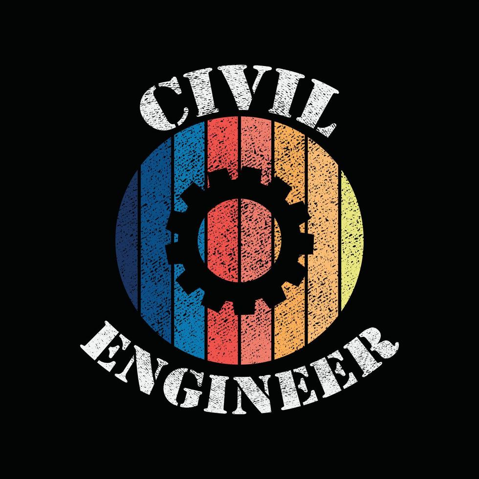 Civil Engineer T-shirt Design vector
