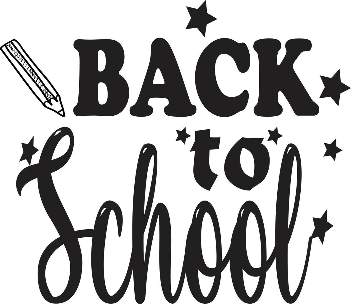 Back To School T-shirt Design vector