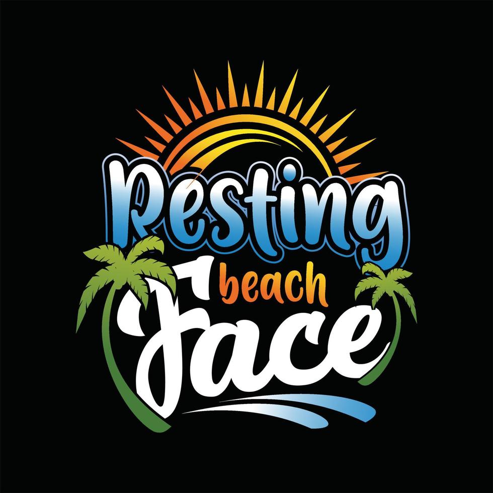 Beach T-shirt Design vector